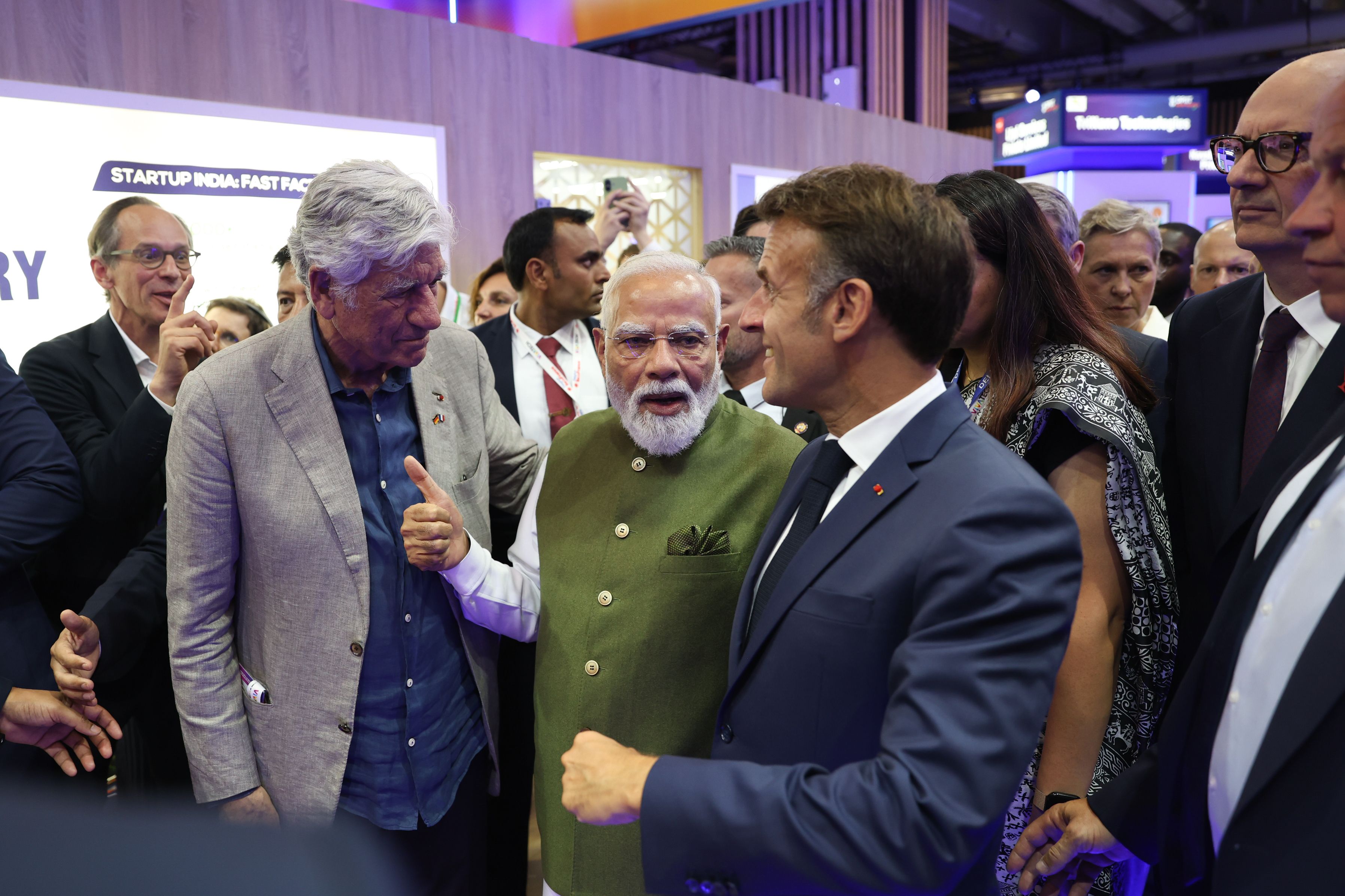 President Emmanuel Macron and Prime Minister Narendra Modi at VivaTech 2026